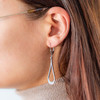 Boucles d'oreilles argent 925 et zirconias - vue Vporté 1