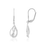 Boucles d'oreilles argent 925 et zirconias - vue 1