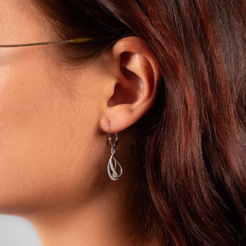 Boucles d'oreilles argent 925 et zirconias