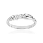 Bague argent 925 zirconias - vue 1