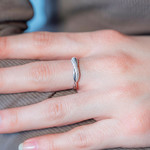 Bague argent 925 zirconias - vue porté 1