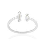 Bague argent 925 zirconias - vue 1