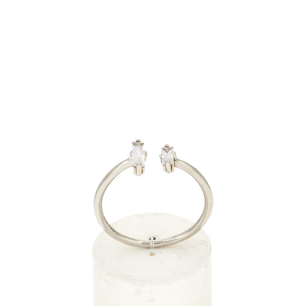 Bague argent 925 zirconias - vue 1