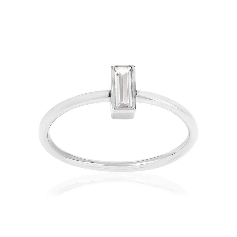 Bague argent 925 zirconia - vue 1