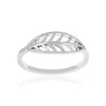 Bague argent 925 motif feuille - vue 1