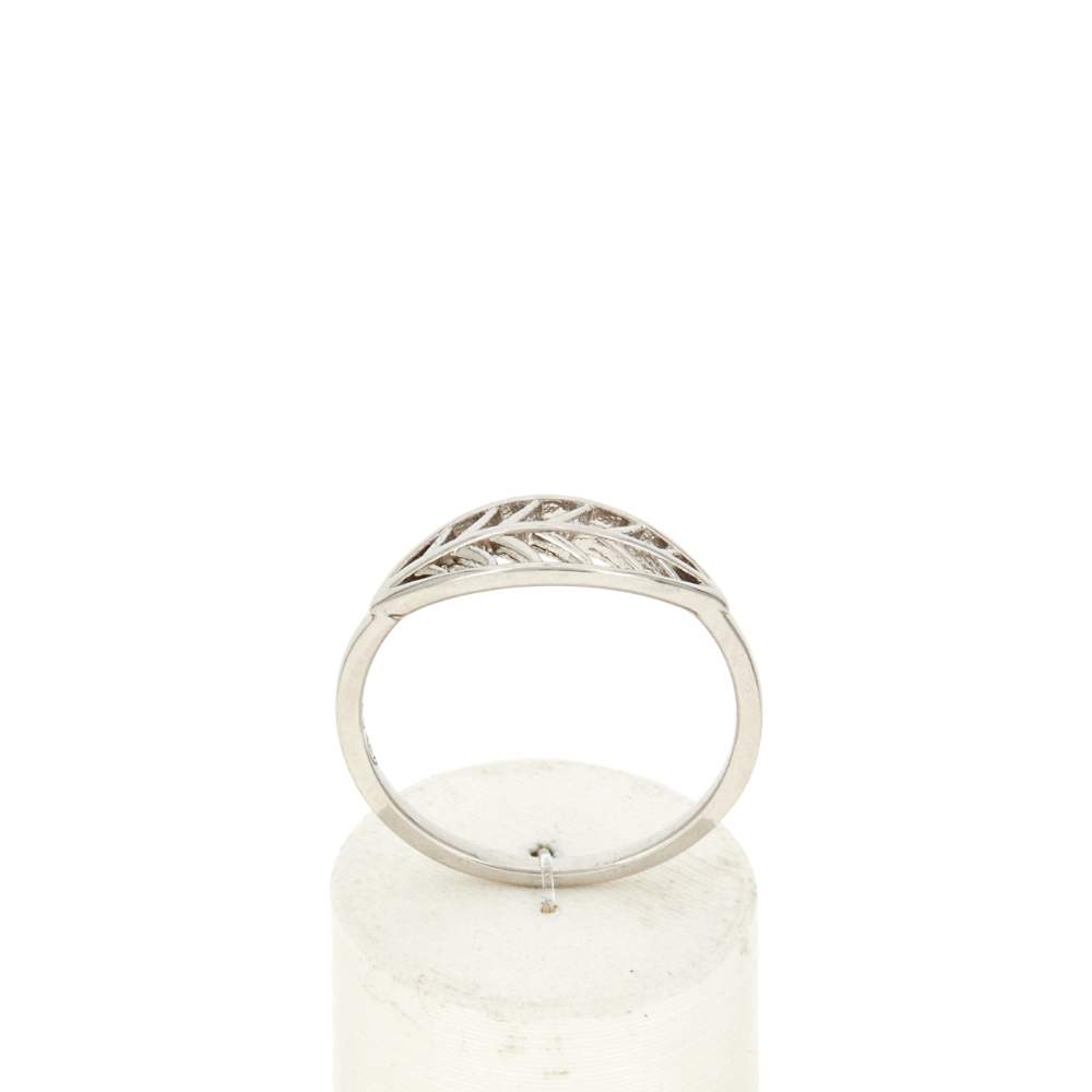 Bague argent 925 motif feuille - vue 2