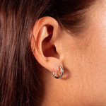 Créoles argent 925 - vue porté 1