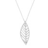 Collier argent 925 motif feuille 45cm - vue V1