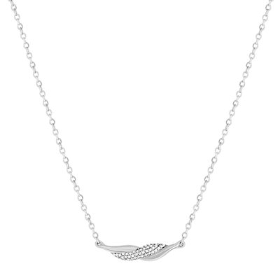 Collier argent 925 et zirconias 45cm - vue 1