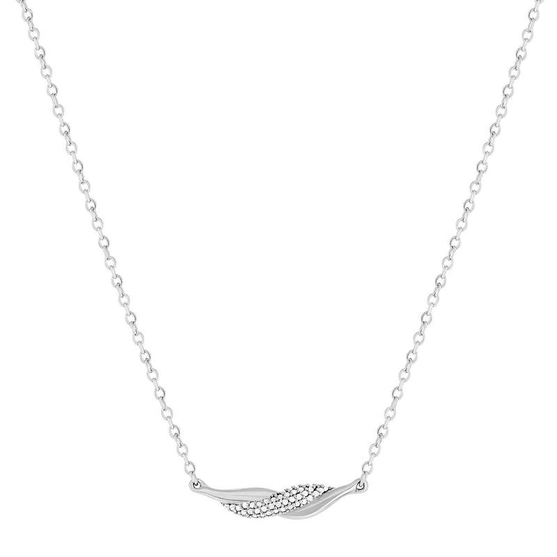 Collier argent 925 et zirconias 45cm - vue 1
