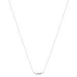 Collier argent 925 et zirconias 45cm - vue 2