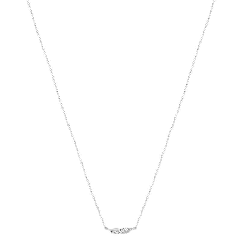 Collier argent 925 et zirconias 45cm - vue 2