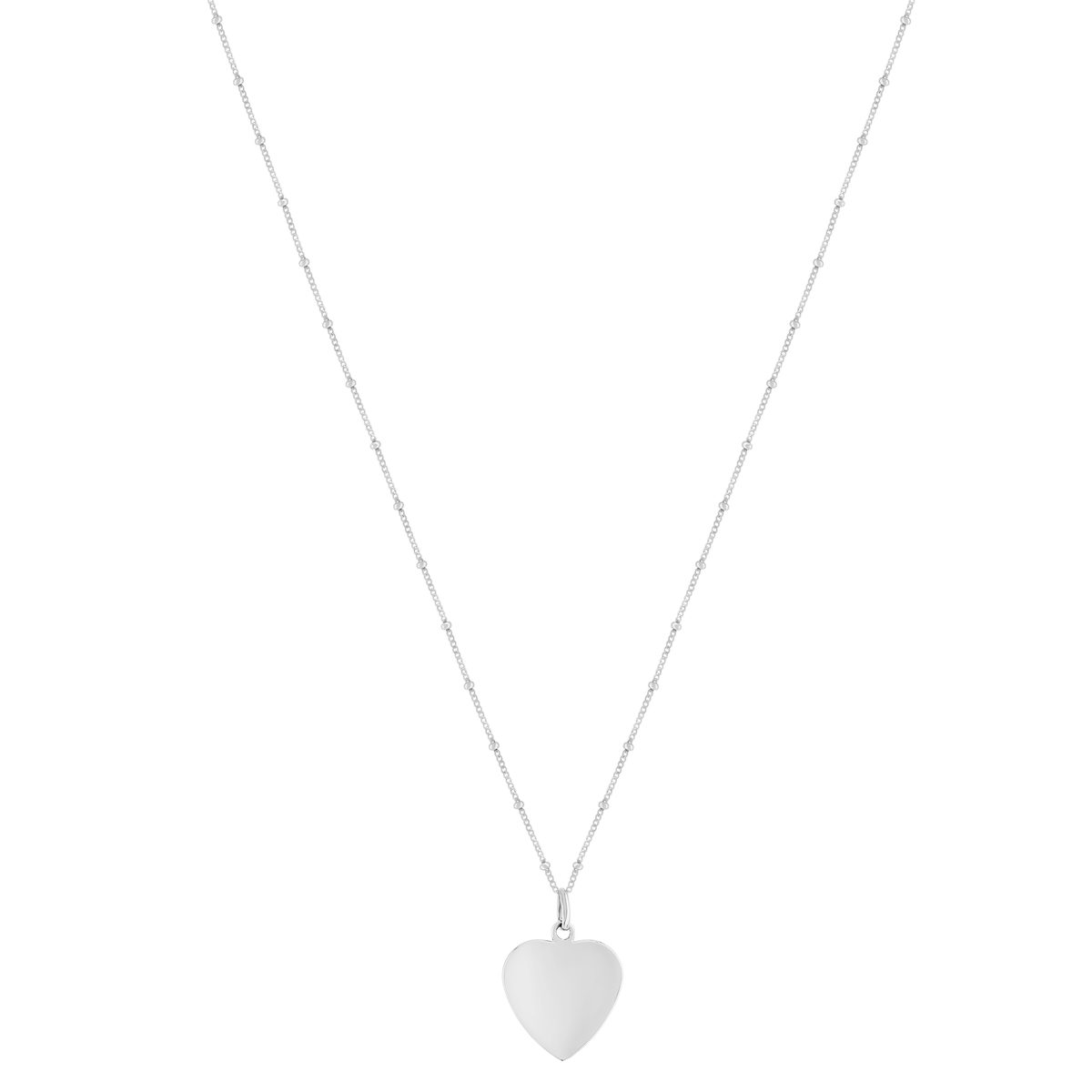 Collier argent 925 coeur 45cm - vue 2