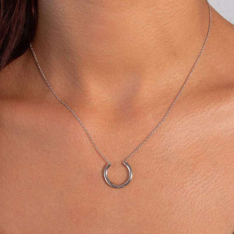 Collier argent 925 45cm - vue porté 1