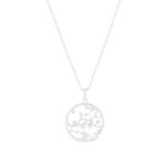 925 zilveren ketting met boommotief, 45 cm - afbeelding 1