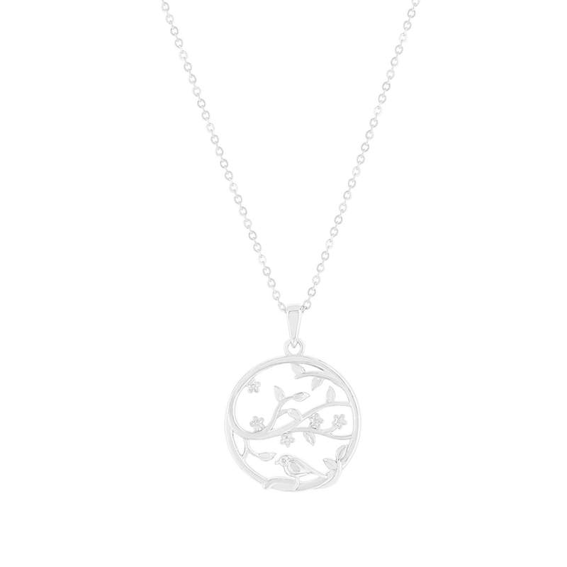 Collier argent 925 motif arbre 45cm - vue 1