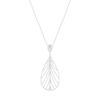 Collier argent 925 motif feuille 45cm - vue V1