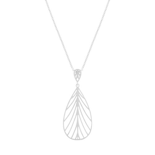 Collier argent 925 motif feuille 45cm