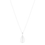 Collier argent 925 motif feuille 45cm - vue 2