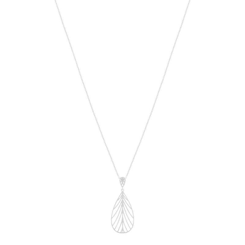 Collier argent 925 motif feuille 45cm - vue 2
