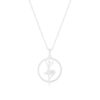 Collier argent 925 motif danseuse 45cm - vue V1