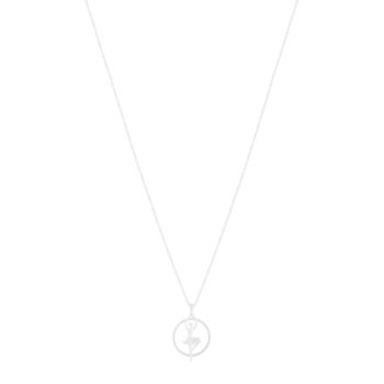 Collier argent 925 motif danseuse 45cm