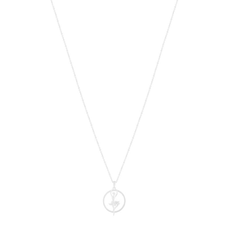 Collier argent 925 motif danseuse 45cm - vue 2