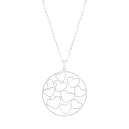 925 zilveren hart ketting 45cm