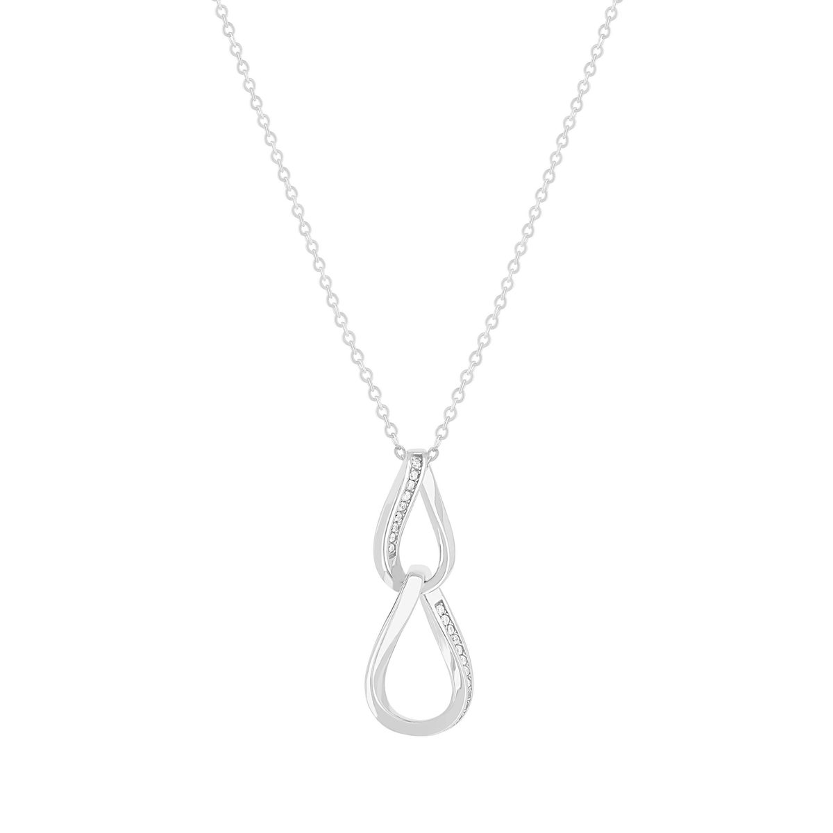 Collier argent 925 et zirconias 45cm