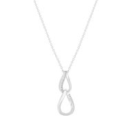 Collier argent 925 et zirconias 45cm