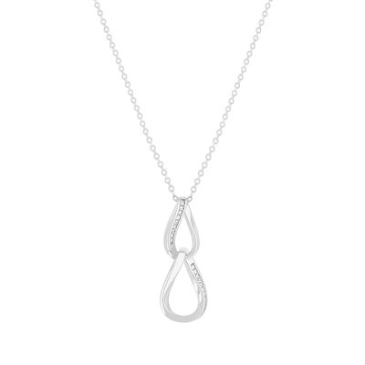 Collier argent 925 et zirconias 45cm - vue 1