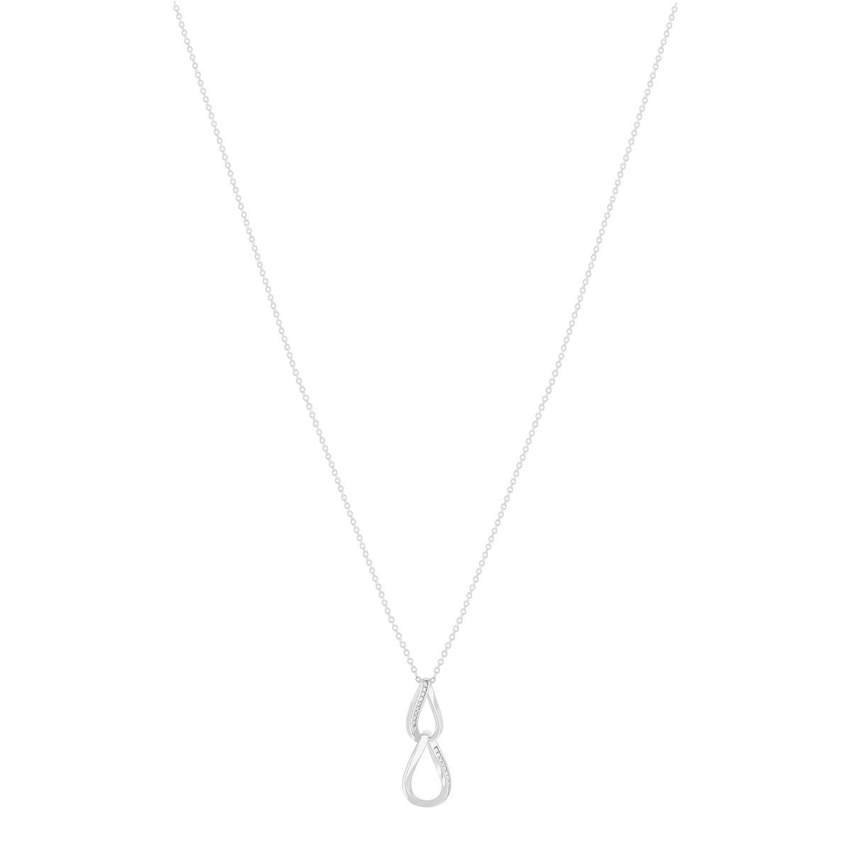 Collier argent 925 et zirconias 45cm - vue 2