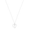 Collier argent 925 et zirconias coeur 45cm - vue V2