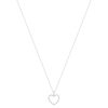 Collier argent 925 et zirconias coeur 45cm - vue V2