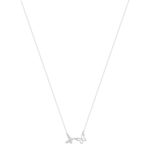Collier argent 925 et zirconias motif papillons 45cm - vue 2