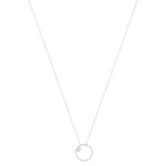 925 silver and zirconias butterfly necklace 45cm - view 2
