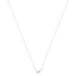 925 zilver en zirkonia's halsketting sterdesign 45cm - bekijk 2