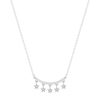 Collier argent 925 et zirconias motif étoiles 45cm - vue V1
