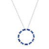 Collier argent 925 pierres imitation 45cm - vue V1