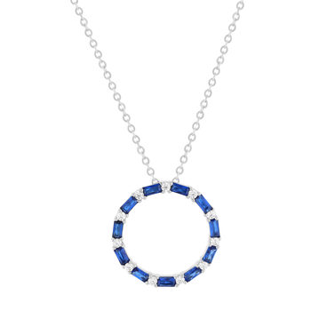 Collier argent 925 pierres imitation 45cm