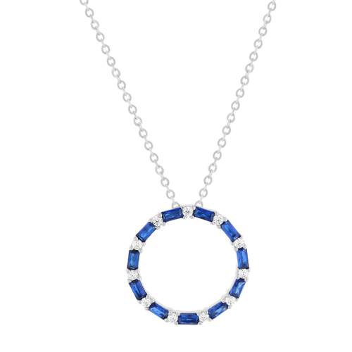 Collier argent 925 pierres imitation 45cm