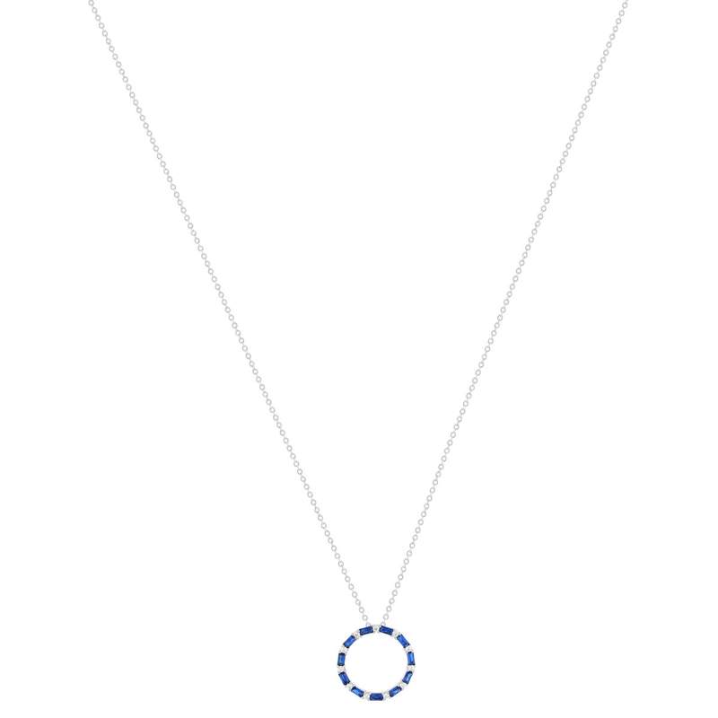 Collier argent 925 pierres imitation 45cm - vue 2