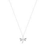 925 silver and zirconia necklace with dragonfly motif 45cm - view 2