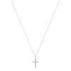 Collier argent 925 et zirconias motif croix 45cm - vue V2