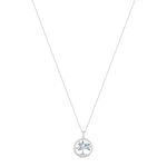 Collier argent 925 et zirconias motif arbre de vie 45cm - vue 2