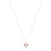 Collier argent 925 et zirconias motif coeur 45cm - vue V2