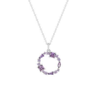 Collier argent 925 et zirconias 45cm - vue 1