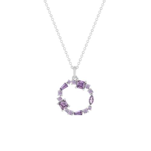 Collier argent 925 et zirconias 45cm