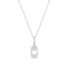 Collier argent 925 coeur 45cm - vue V1