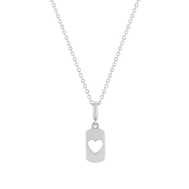 Collier argent 925 coeur 45cm - vue 1